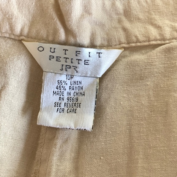 Outfit petite linen rayon crop pants. 2 front  pockets. nice feel. - Picture 5 of 5